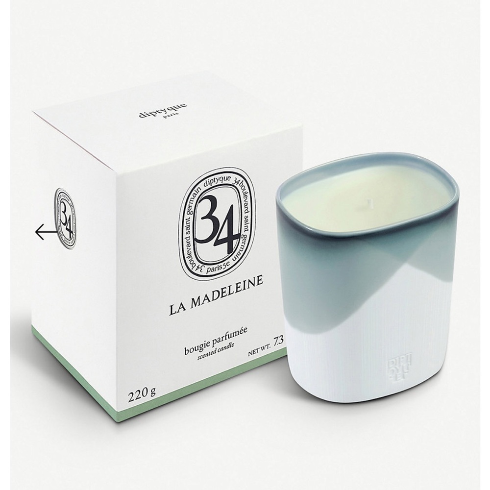Diptyque 220g la madeleine candle in porcelein jar